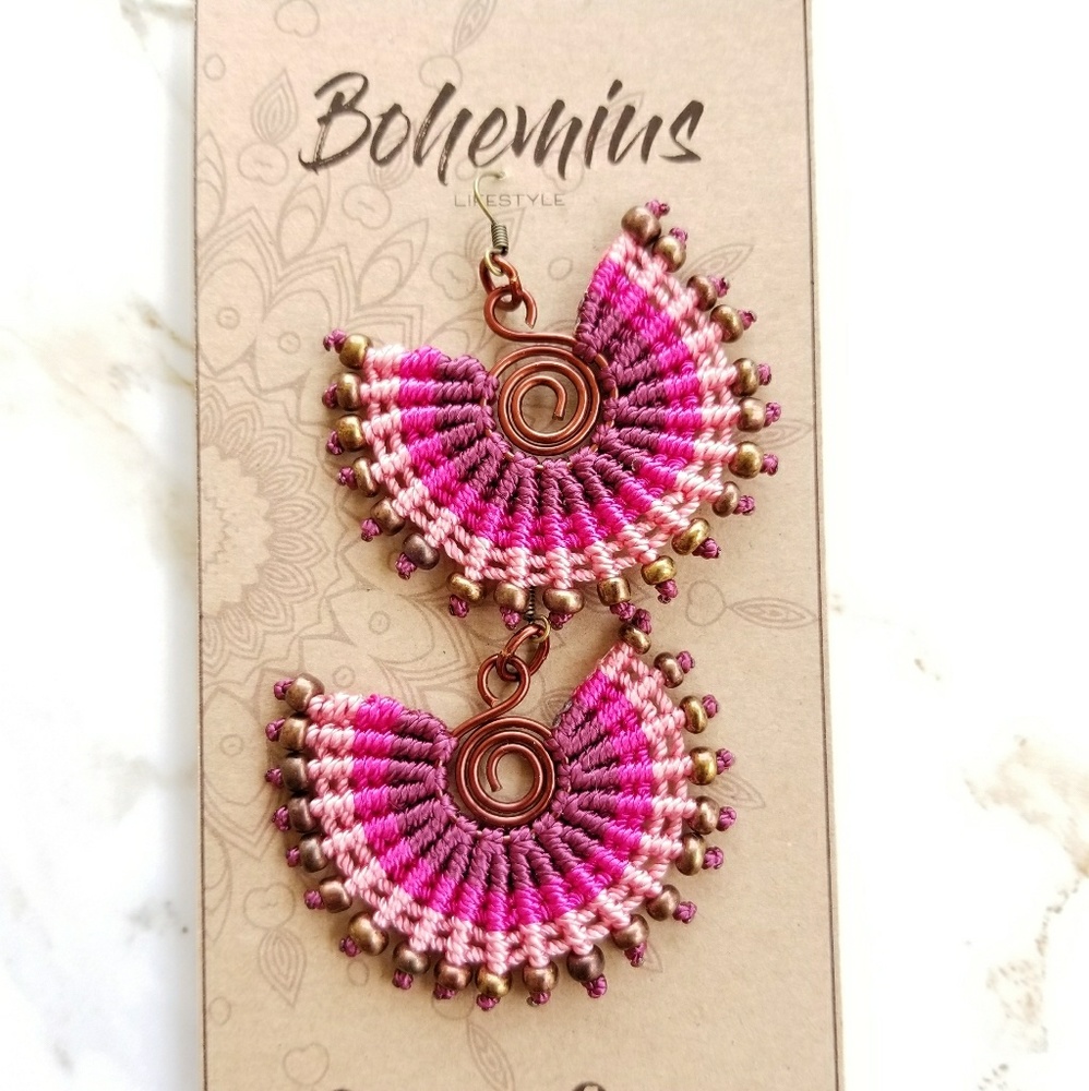 💥SOLD💥Handmade Knitted Earrings from El Salvador